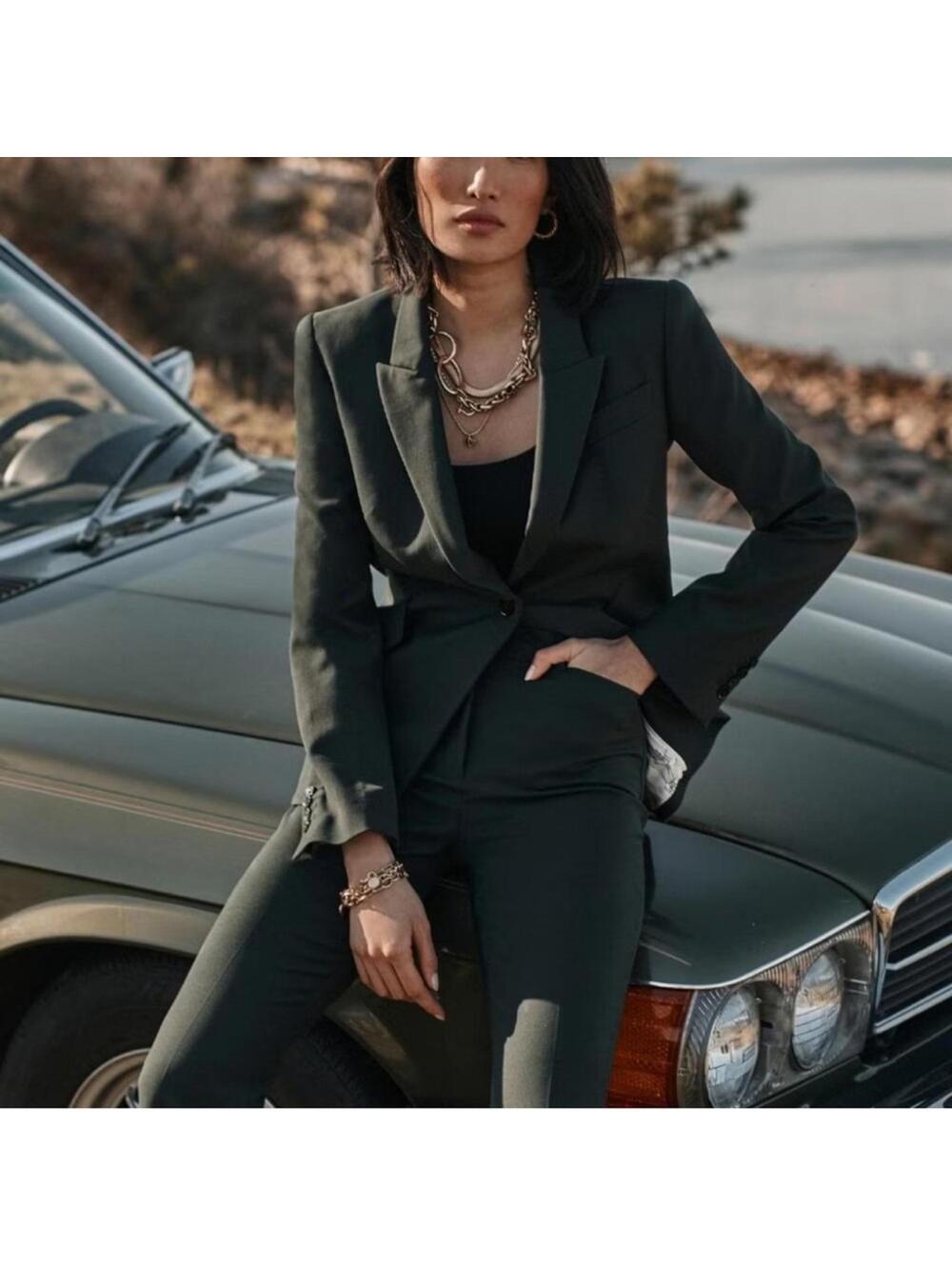 WHBM Black Editors Blazer Suit Coat Jacket Tailored 14 EXCELLENT LIKE NEW